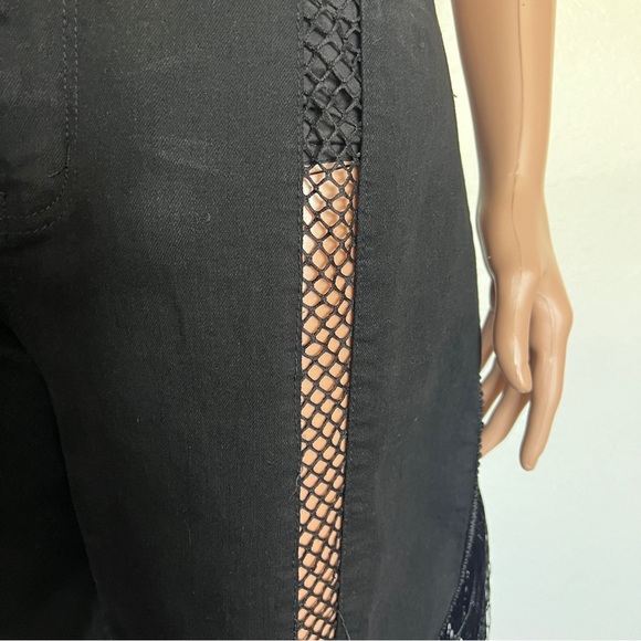 NWT Fashion Nova Sway To The Music Black Fringe Jeans size 16 - Picture 5 of 11